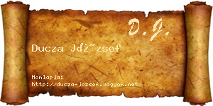 Ducza József névjegykártya