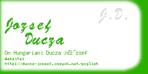 jozsef ducza business card